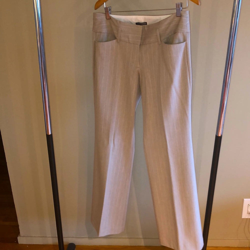 Express Women's Tan Pinstripe Pants